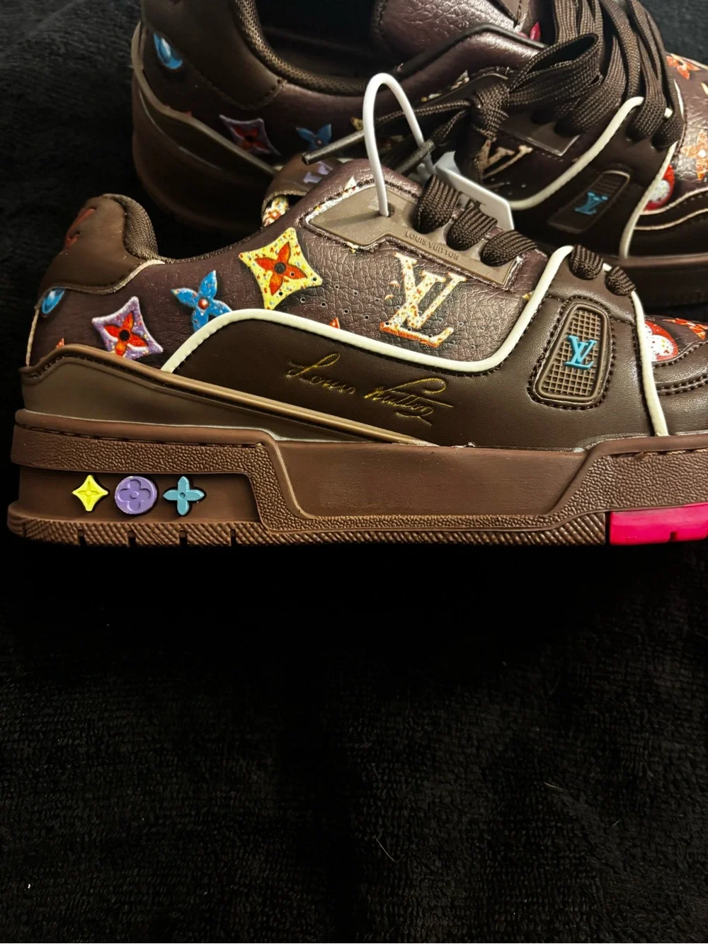 Louis Vuitton Brown Monogram Accent Sneakers